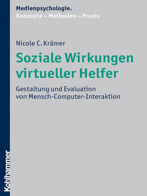 cover image of Soziale Wirkungen virtueller Helfer